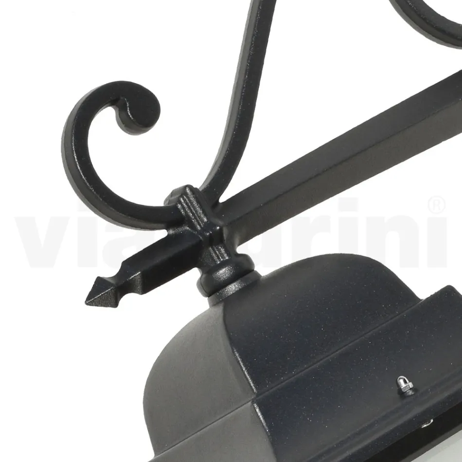 Szklana lampa z konstrukcją z odlewu aluminiowego Made in Italy - Scintilla Viadurini