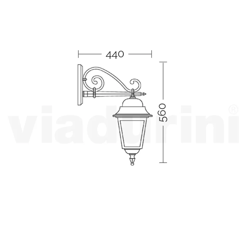 Szklana lampa z konstrukcją z odlewu aluminiowego Made in Italy - Scintilla Viadurini