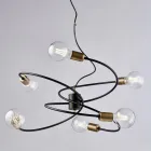 Lampa ze szkła i metalu wyprodukowana we Włoszech do wyrafinowanych wnętrz – Venere Viadurini