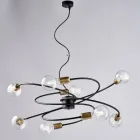 Lampa ze szkła i metalu wyprodukowana we Włoszech do wyrafinowanych wnętrz – Venere Viadurini