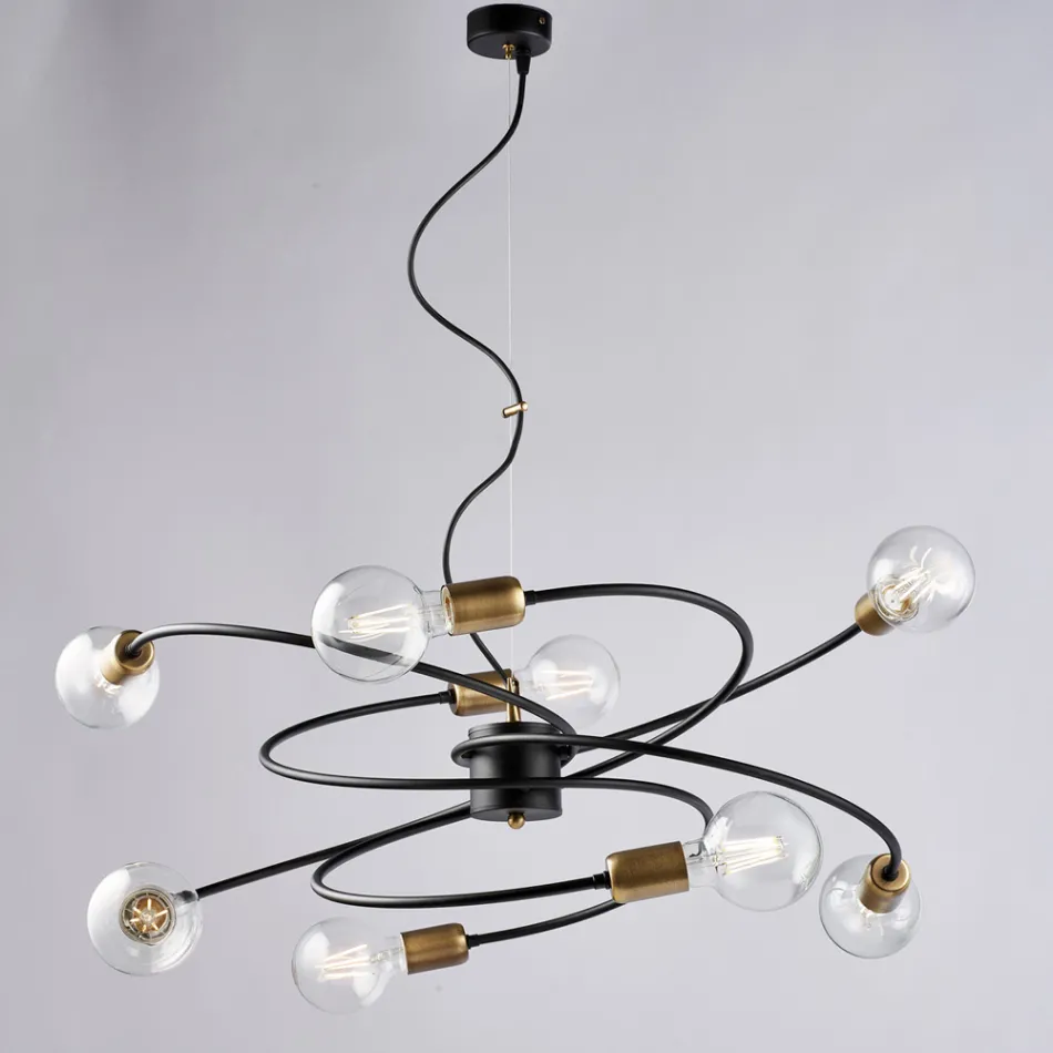 Lampa ze szkła i metalu wyprodukowana we Włoszech do wyrafinowanych wnętrz – Venere Viadurini