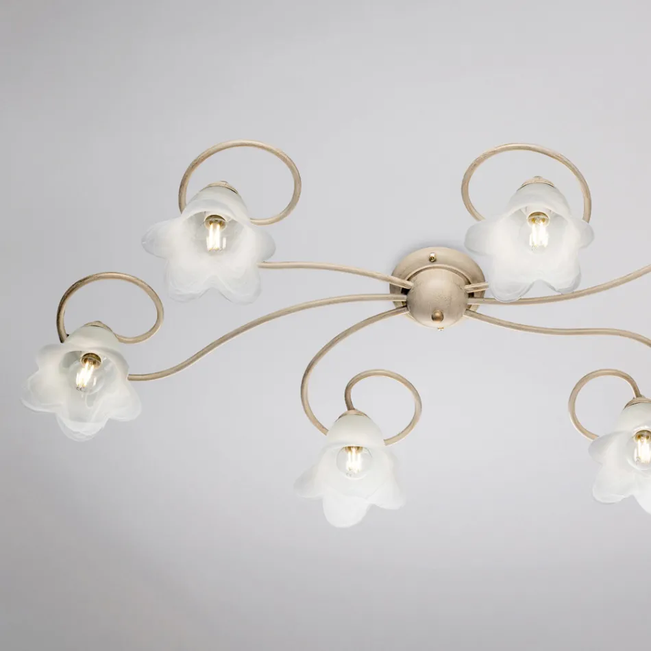 Wyprodukowana we Włoszech lampa ze szkła i metalu do wyrafinowanych wnętrz – Cometa Viadurini