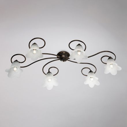 Wyprodukowana we Włoszech lampa ze szkła i metalu do wyrafinowanych wnętrz – Cometa Viadurini