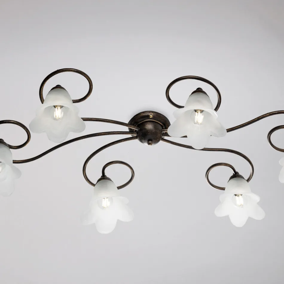 Wyprodukowana we Włoszech lampa ze szkła i metalu do wyrafinowanych wnętrz – Cometa Viadurini