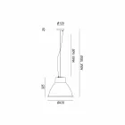 Lampa przemysłowa w zawiesinie żelaza Loft Mediów Il Fanale Viadurini