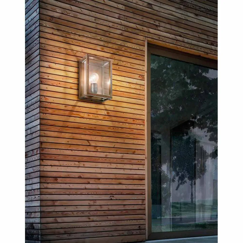 Lampa przemysłowa w mosiądzu i szkła panelu Il Fanale Viadurini