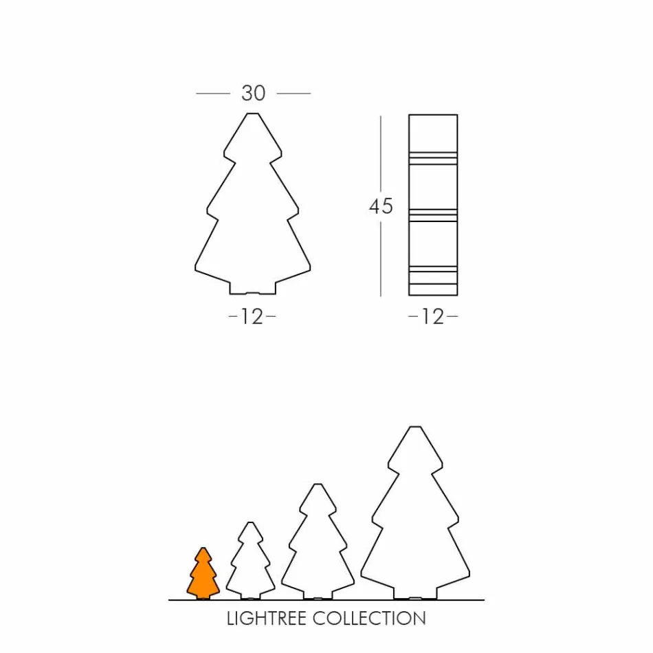 Lampka wewnętrzna stołu / podłogi Slide Lightree Choinka wykonana we Włoszech Viadurini