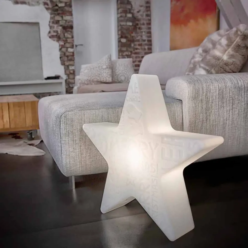 Lampa wewnętrzna lub zewnętrzna biała, czerwona lub zielona LED, lampa solarna lub E27 - Natalestar Viadurini