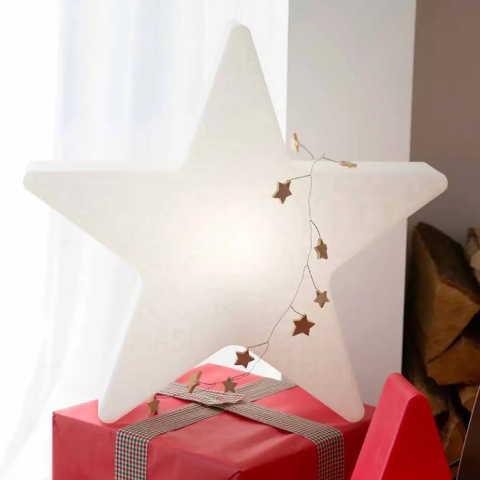 Lampa wewnętrzna lub zewnętrzna biała, czerwona lub zielona LED, lampa solarna lub E27 - Natalestar Viadurini