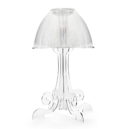 Lampa stołowa LED z przezroczystego pleksiglasu Made in Italy - Odette Viadurini