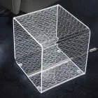 Lampa Led Świecący Przezroczysty Akrylowy Stolik Kawowy Laser Decor - Robiola Viadurini