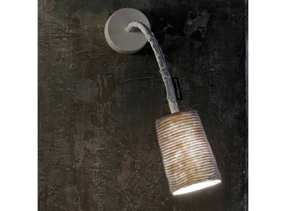 Nowoczesna lampa ścienna In-es.artdesign Paint A Stripe nebulit i wełna Viadurini