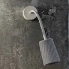 Nowoczesna lampa ścienna In-es.artdesign Paint A Stripe nebulit i wełna Viadurini