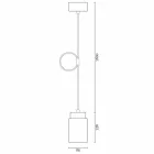 Nowoczesna lampa wisząca w białej ceramice wykonana we Włoszech w Azji Viadurini