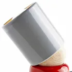 Nowoczesna lampa stołowa z drewna ceramicznego i bukowego wykonana we Włoszech w Azji Viadurini