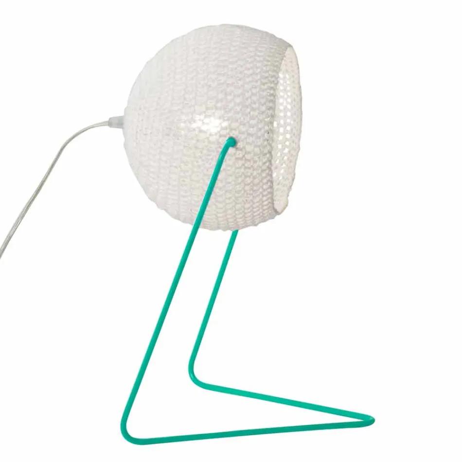 Nowoczesna lampa stołowa In-es.artdesign Ręcznie wykonana bawełna T1 Viadurini