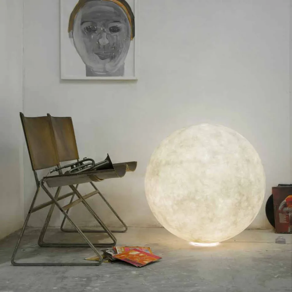 Nowoczesna sferyczna lampa stołowa In-es.artdesign Nebulit podłogowy Moon Viadurini