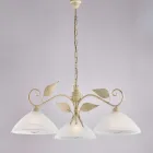 Nowoczesna lampa ze szkła i metalu wyprodukowana we Włoszech, idealna do każdego pomieszczenia - Carina Viadurini