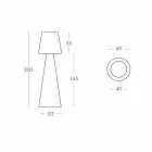 Nowoczesna lampa zewnętrzna Slide Pivot jasna biała wykonana we Włoszech Viadurini