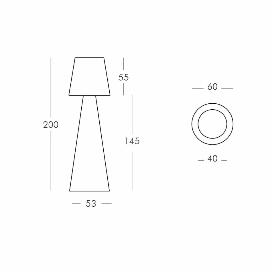 Nowoczesna lampa zewnętrzna Slide Pivot jasna biała wykonana we Włoszech Viadurini