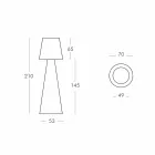 Nowoczesna lampa zewnętrzna Slide Pivot jasna biała wykonana we Włoszech Viadurini