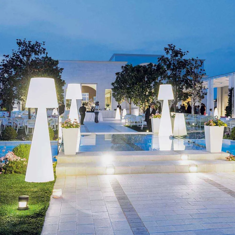 Nowoczesna lampa zewnętrzna Slide Pivot jasna biała wykonana we Włoszech Viadurini