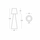 Nowoczesna lampa zewnętrzna Slide Pivot jasna biała wykonana we Włoszech Viadurini