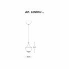 Nowoczesna lampa wisząca z ceramiki Made in Italy - Lustrini L3 Aldo Bernardi Viadurini