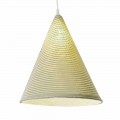 Nowoczesna lampa wisząca In-es.artdesign Jazz Stripe z kolorowej wełny