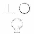 Nowoczesna okrągła lampa wisząca z polietylenu Made in Italy - Slide Giotto Viadurini