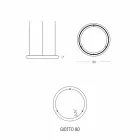 Nowoczesna okrągła lampa wisząca z polietylenu Made in Italy - Slide Giotto Viadurini