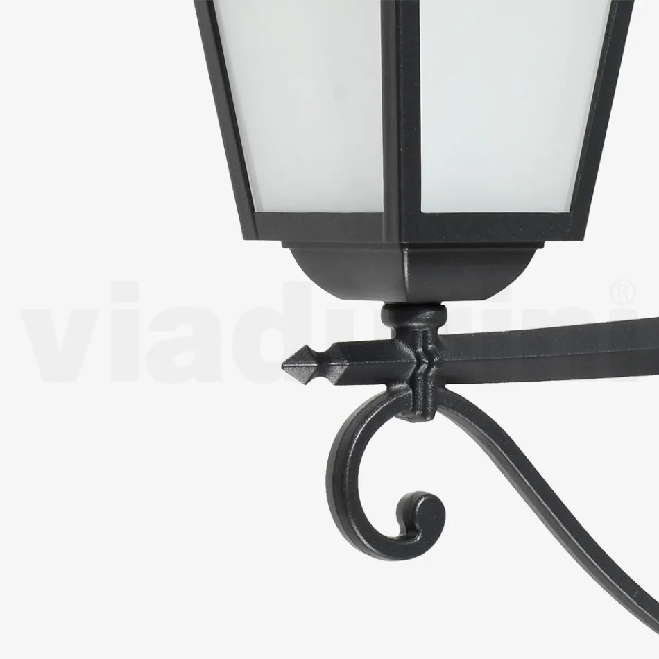 Lampa zewnętrzna wykonana z antracytowego aluminium i szkła Made in Italy - Elric Viadurini