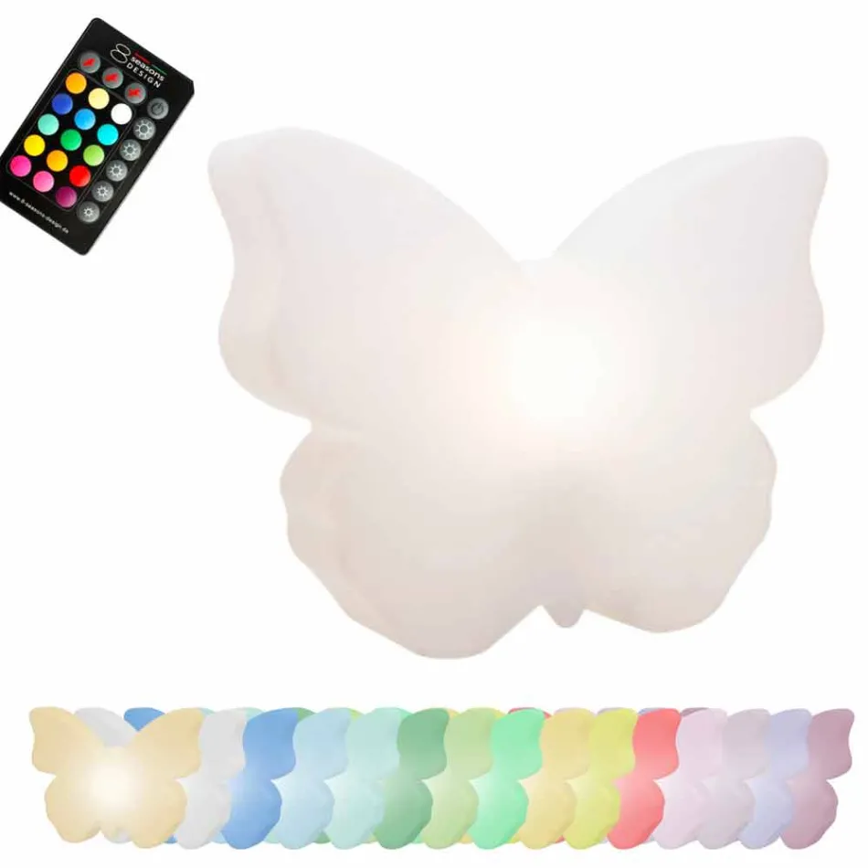 Lampa do wnętrz lub na zewnątrz, White Butterfly Modern Design - Farfallastar Viadurini