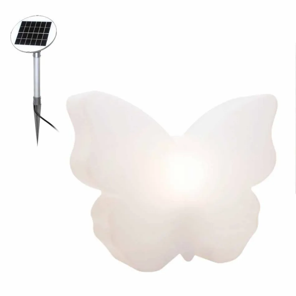 Lampa do wnętrz lub na zewnątrz, White Butterfly Modern Design - Farfallastar Viadurini