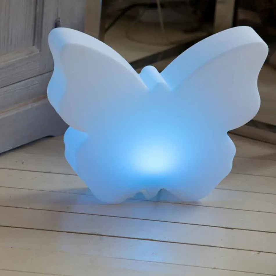 Lampa do wnętrz lub na zewnątrz, White Butterfly Modern Design - Farfallastar Viadurini