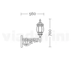 Kinkiet zewnętrzny z aluminium Made in Italy - Leona Viadurini