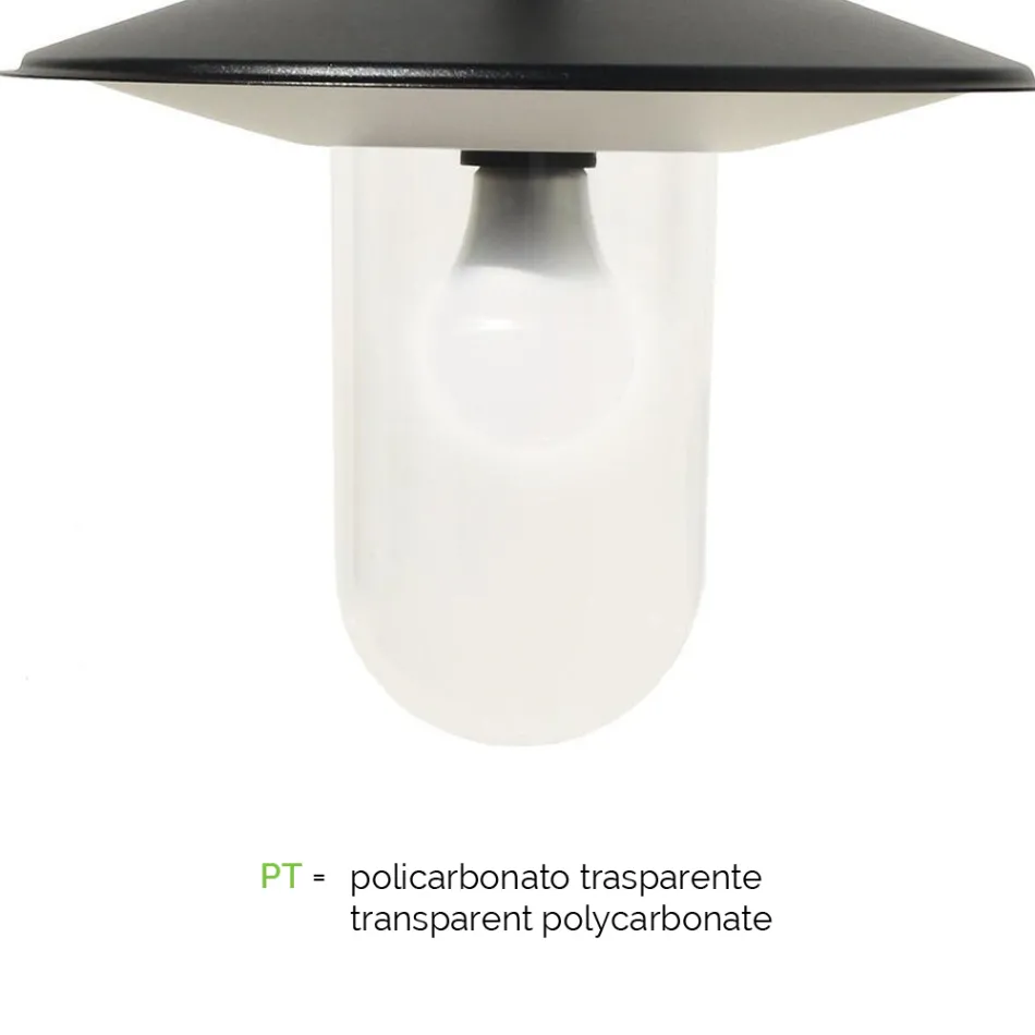 Lampa zewnętrzna z antracytowego szarego aluminium Made in Italy - Belen Viadurini