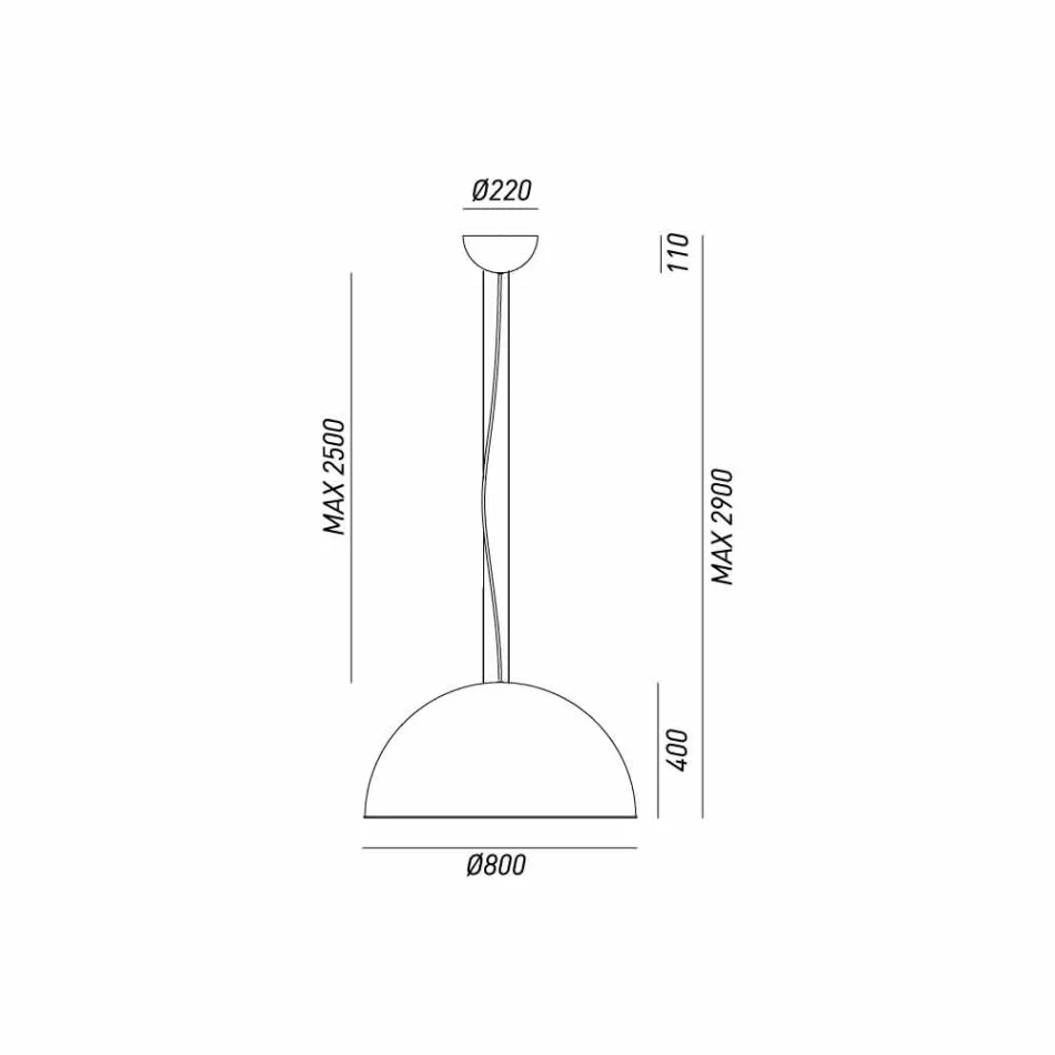 Tamtejsze pendant lamp Ø80 cm Galileo Il Fanale Viadurini