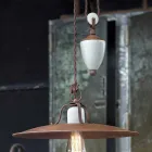 rzemieślniczo dół lampy ceramiczne i metalowe Kristen Ferroluce Viadurini