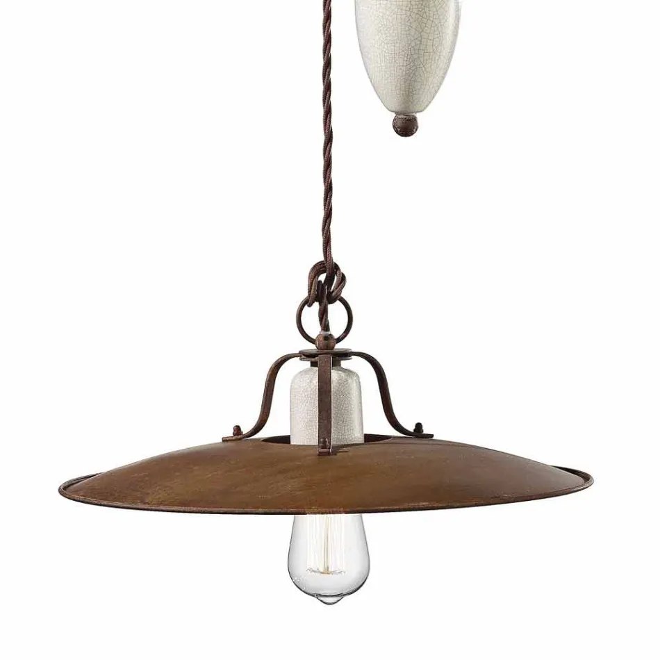 rzemieślniczo dół lampy ceramiczne i metalowe Kristen Ferroluce Viadurini