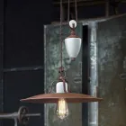 rzemieślniczo dół lampy ceramiczne i metalowe Kristen Ferroluce Viadurini