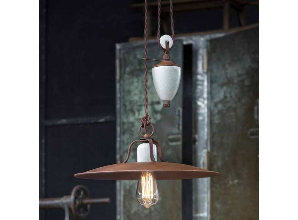 rzemieślniczo dół lampy ceramiczne i metalowe Kristen Ferroluce Viadurini