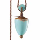 Lampa metalowe zatrzask kraju i Evelyn Ceramiki Viadurini