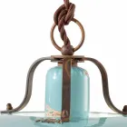 Lampa metalowe zatrzask kraju i Evelyn Ceramiki Viadurini