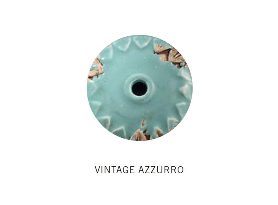 Lampa wisząca ceramiczna i żelazna rzemieślnicza i przemysłowa - przemysłowa Viadurini