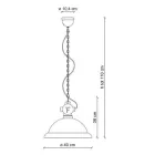 Ceramiczna i żelazna rzemieślnicza i przemysłowa lampa wisząca - przemysłowa Viadurini