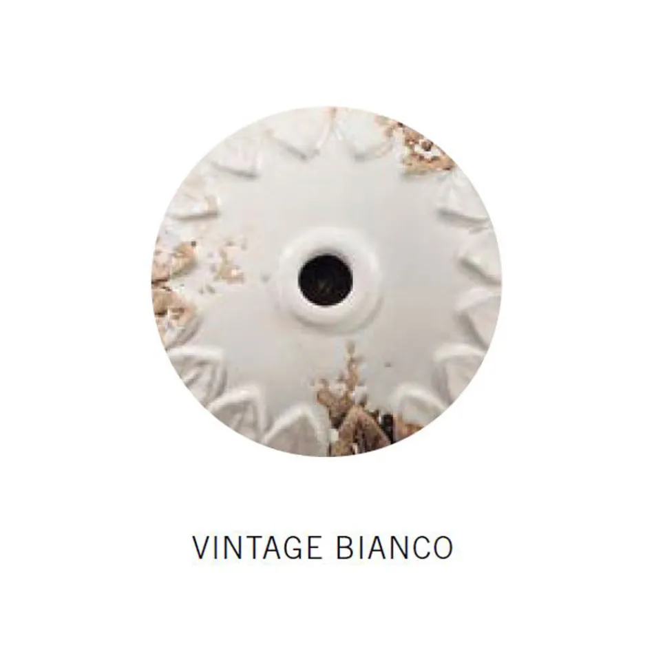 Lampa wisząca ceramiczna i żelazna rzemieślnicza i przemysłowa - przemysłowa Viadurini