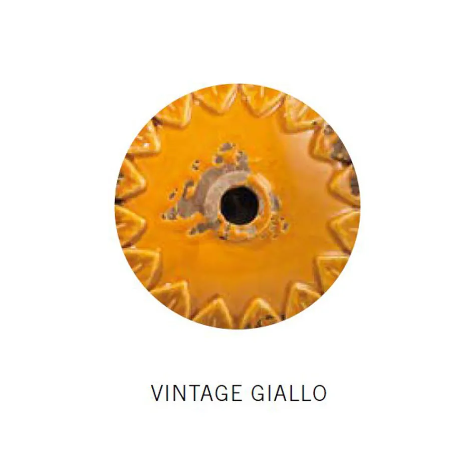 Lampa wisząca ceramiczna i żelazna rzemieślnicza i przemysłowa - przemysłowa Viadurini