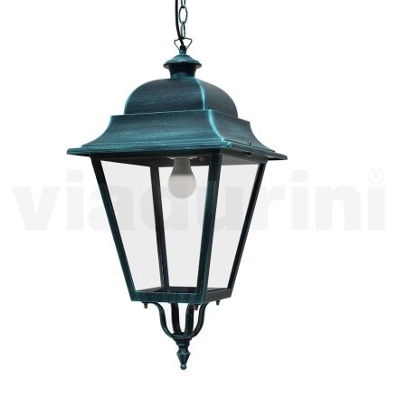 Zewnętrzna lampa wisząca z aluminium i szkła Made in Italy - Bonaria Viadurini