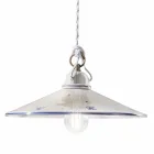 Lampa wisząca z ręcznie malowanej ceramiki i żelaza w 3 rozmiarach - Asti Viadurini